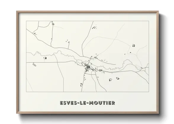 Une affiche de carte sur Esves-le-Moutier