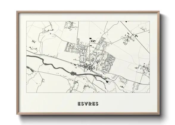 Une affiche de carte sur Esvres