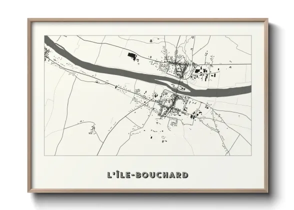Une affiche de carte sur L'Île-Bouchard