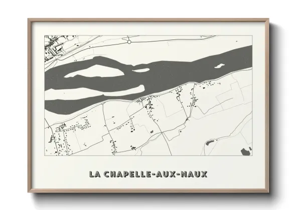 Une affiche de carte sur La Chapelle-aux-Naux