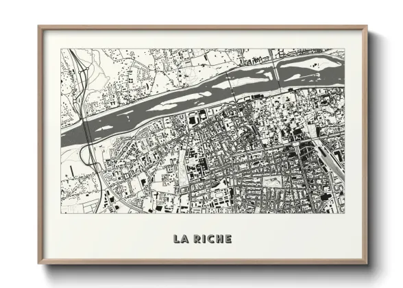 Une affiche de carte sur La Riche
