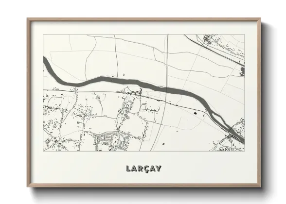 Une affiche de carte sur Larçay