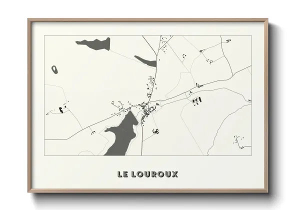 Une affiche de carte sur Le Louroux