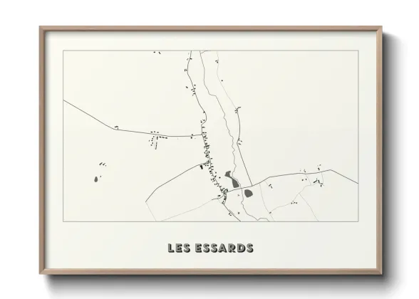 Une affiche de carte sur Les Essards