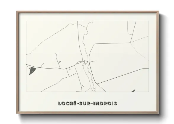 Une affiche de carte sur Loché-sur-Indrois