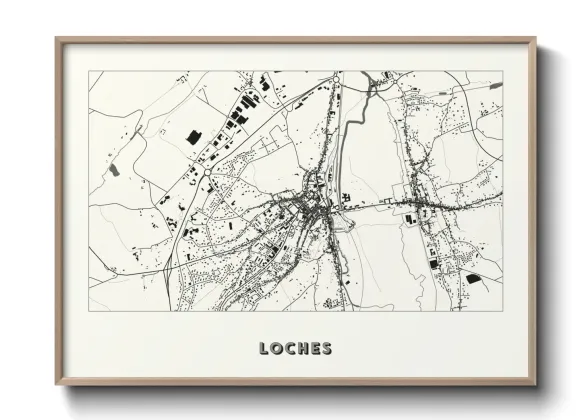 Une affiche de carte sur Loches