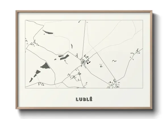 Une affiche de carte sur Lublé