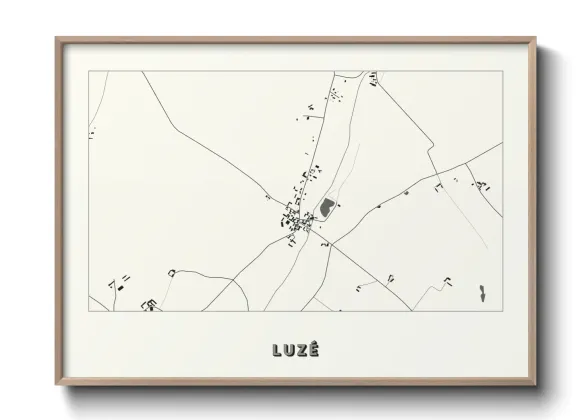 Une affiche de carte sur Luzé