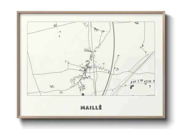 Une affiche de carte sur Maillé