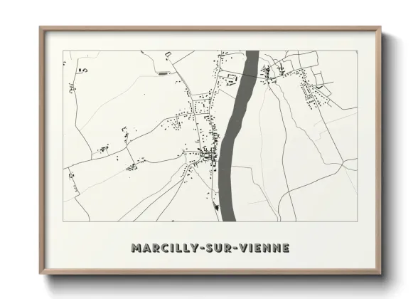 Une affiche de carte sur Marcilly-sur-Vienne