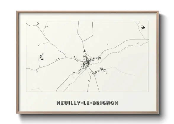 Une affiche de carte sur Neuilly-le-Brignon