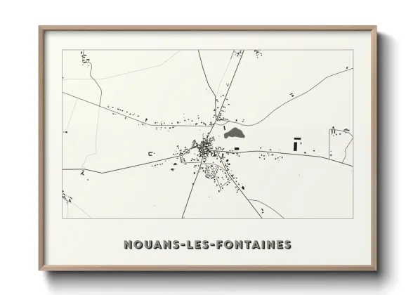 Une affiche de carte sur Nouans-les-Fontaines