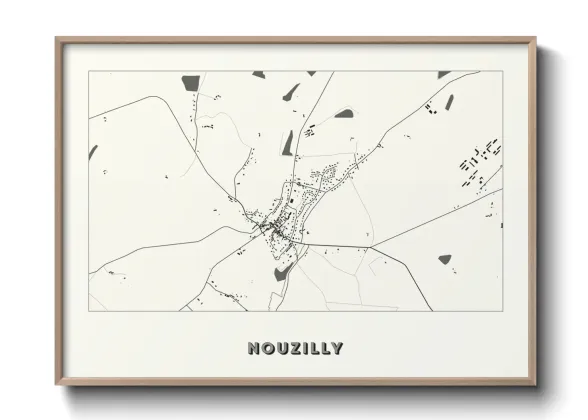 Une affiche de carte sur Nouzilly