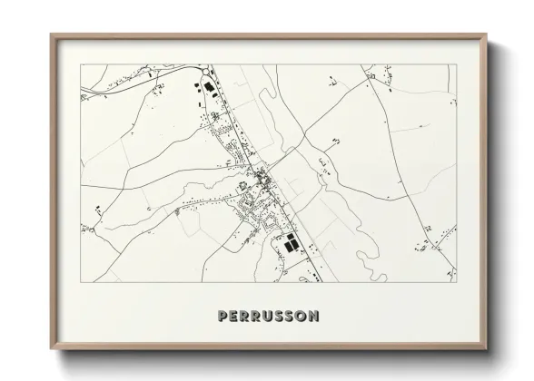 Une affiche de carte sur Perrusson