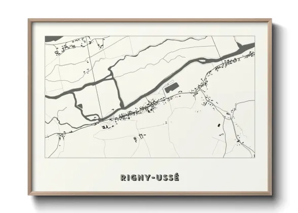 Une affiche de carte sur Rigny-Ussé