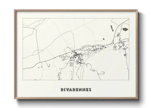 Une affiche de carte sur Rivarennes