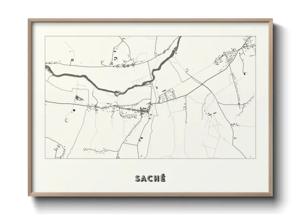Une affiche de carte sur Saché