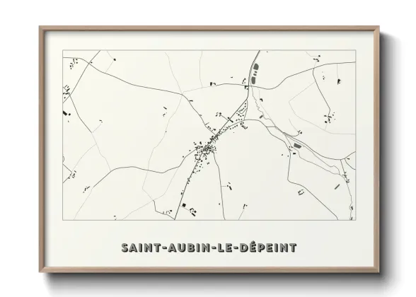 Une affiche de carte sur Saint-Aubin-le-Dépeint