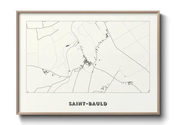 Une affiche de carte sur Saint-Bauld