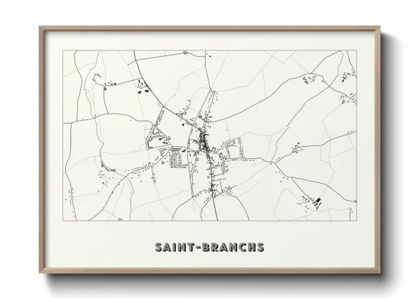Une affiche de carte sur Saint-Branchs