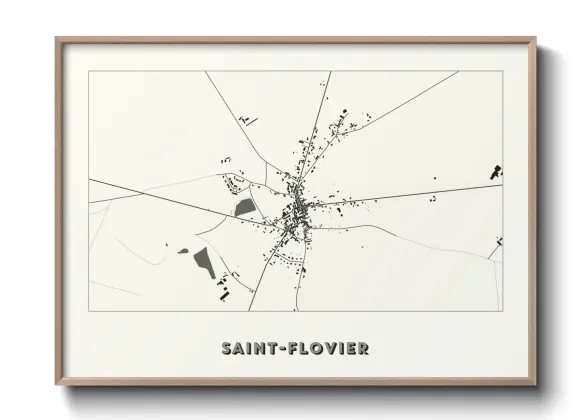 Une affiche de carte sur Saint-Flovier