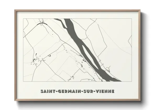 Une affiche de carte sur Saint-Germain-sur-Vienne