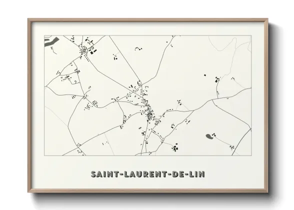 Une affiche de carte sur Saint-Laurent-de-Lin