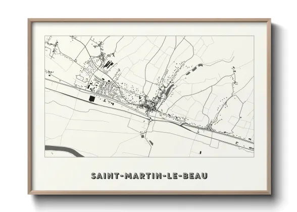 Une affiche de carte sur Saint-Martin-le-Beau