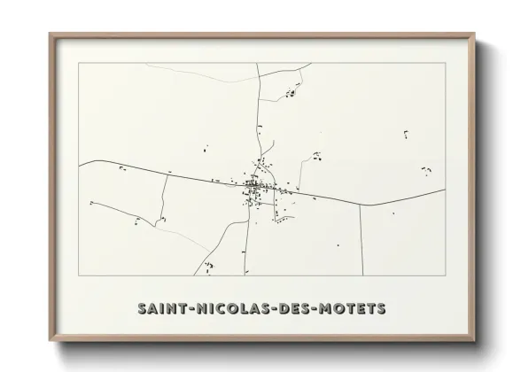 Une affiche de carte sur Saint-Nicolas-des-Motets