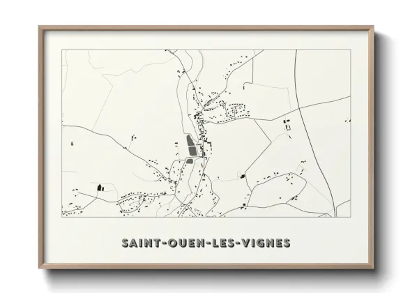 Une affiche de carte sur Saint-Ouen-les-Vignes
