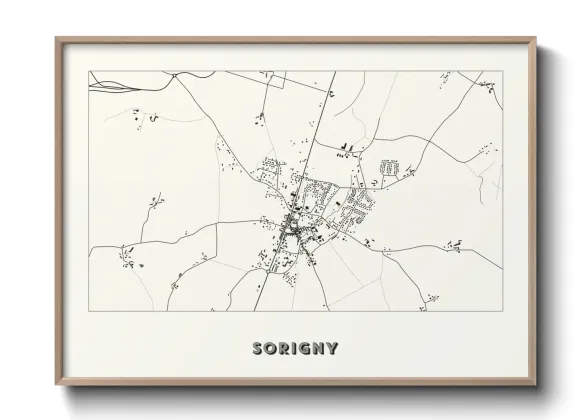 Une affiche de carte sur Sorigny