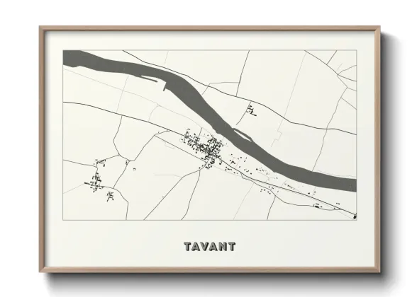 Une affiche de carte sur Tavant