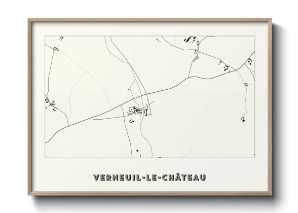 Une affiche de carte sur Verneuil-le-Château