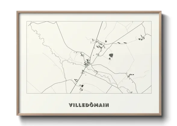 Une affiche de carte sur Villedômain