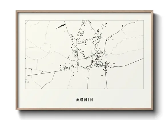 Une affiche de carte sur Agnin