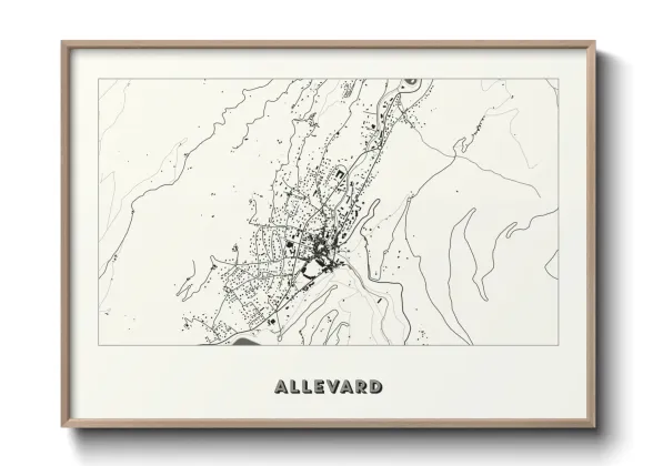 Une affiche de carte sur Allevard
