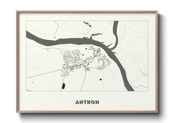 Une affiche de carte sur Anthon