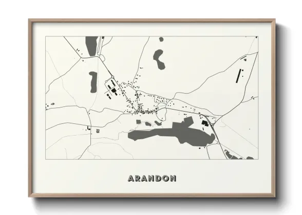 Une affiche de carte sur Arandon