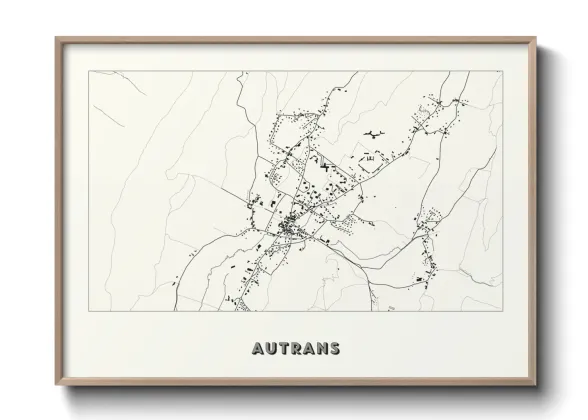 Une affiche de carte sur Autrans