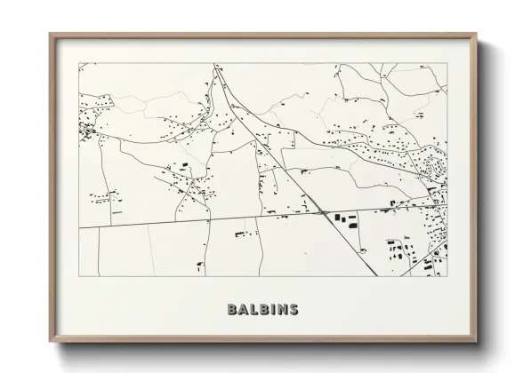 Une affiche de carte sur Balbins