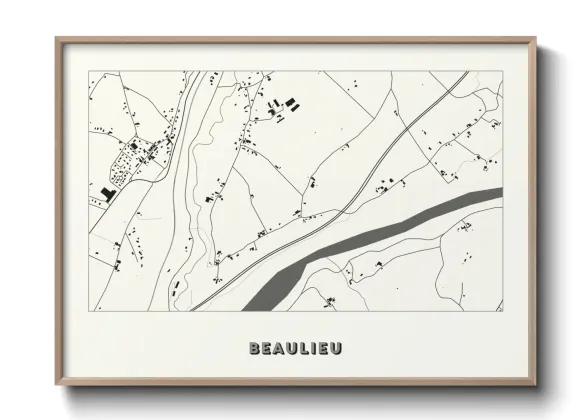 Une affiche de carte sur Beaulieu