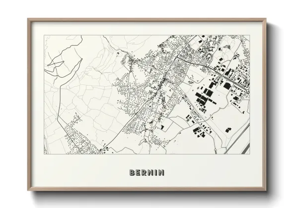 Une affiche de carte sur Bernin