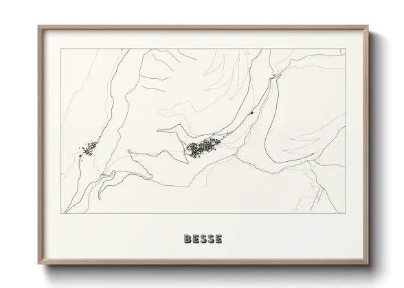 Une affiche de carte sur Besse