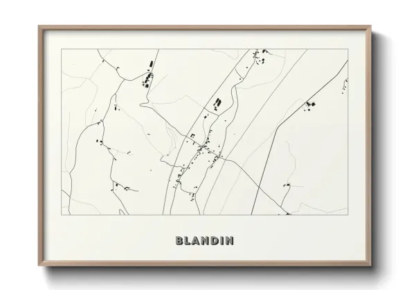 Une affiche de carte sur Blandin