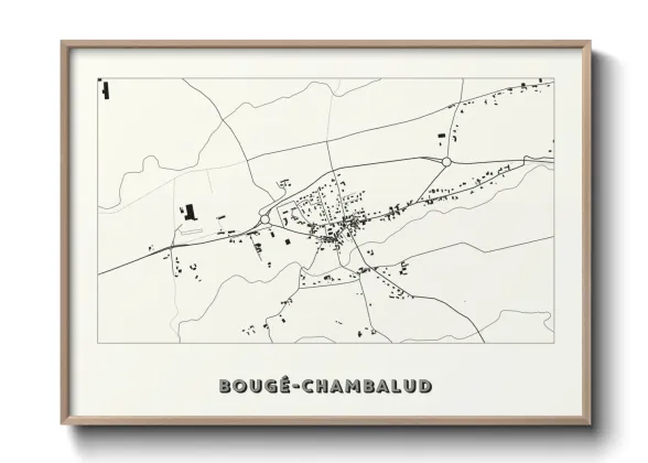 Une affiche de carte sur Bougé-Chambalud