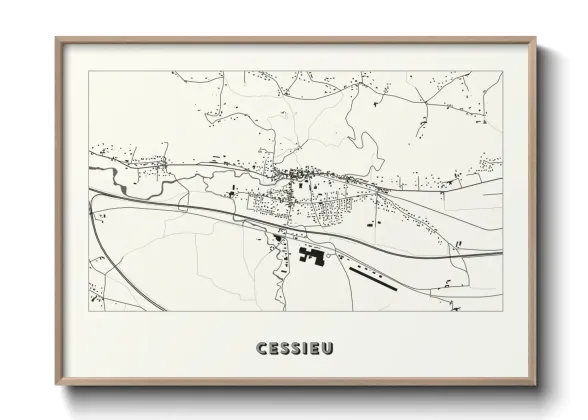 Une affiche de carte sur Cessieu
