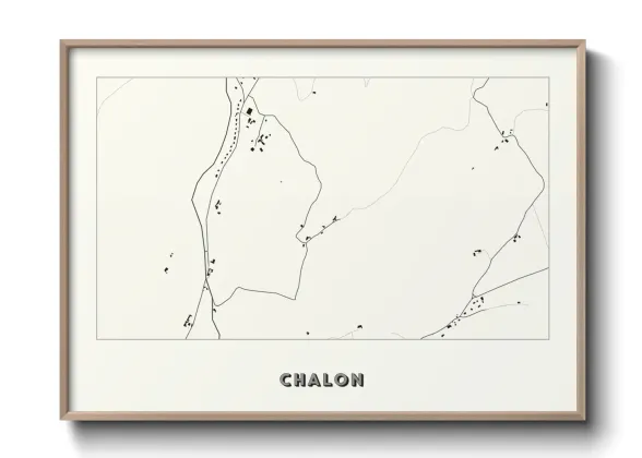 Une affiche de carte sur Chalon
