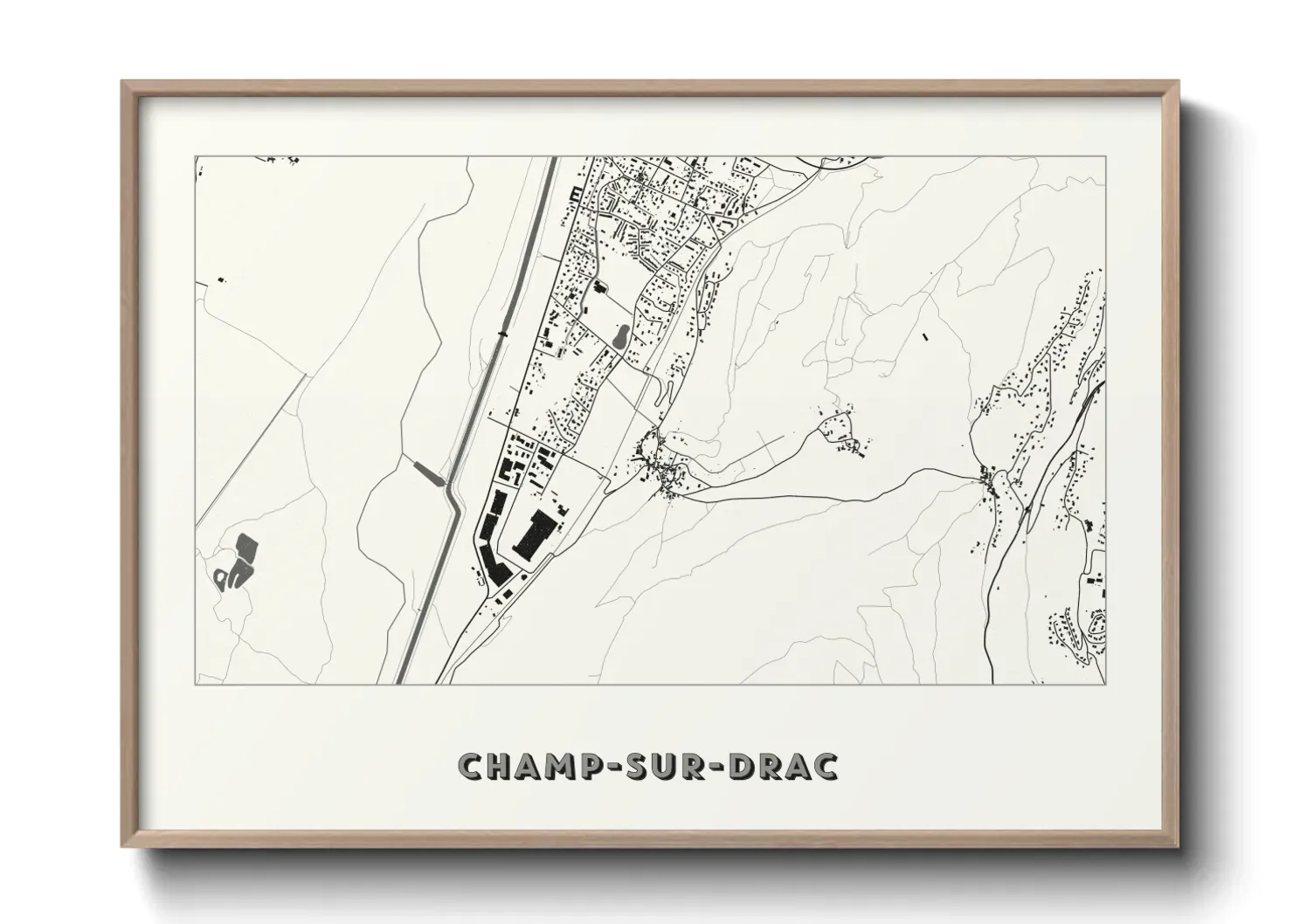 Un poster carteChamp-sur-Drac