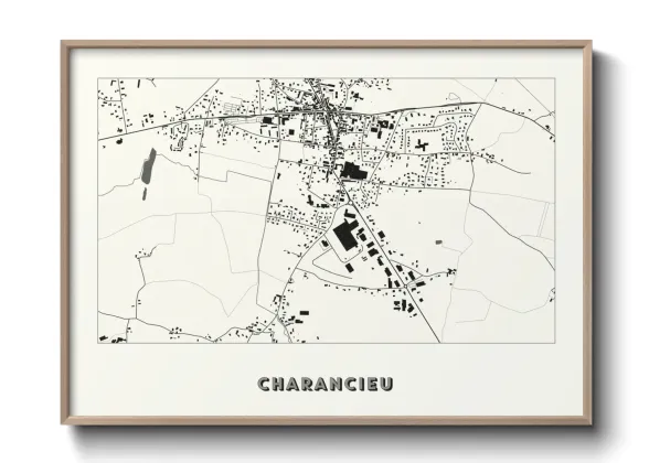 Une affiche de carte sur Charancieu