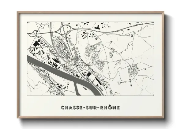 Une affiche de carte sur Chasse-sur-Rhône